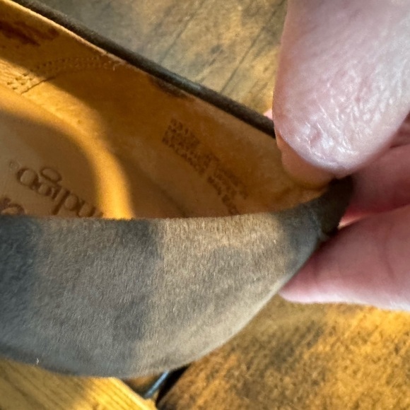 CLARKS INDIGO Taupe/brown Genuine Leather Suede Pumps High Heels Neutral size 7 - Picture 8 of 12